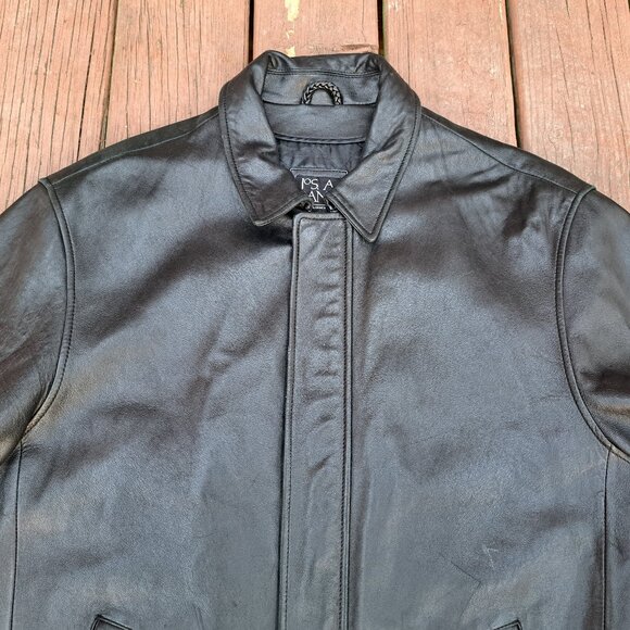 Jos A Bank Mens Leather Jacket XL - Picture 2 of 9